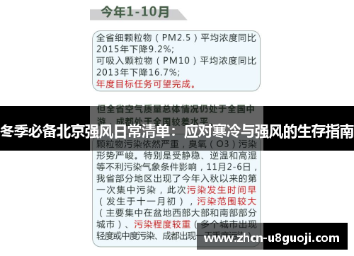 冬季必备北京强风日常清单：应对寒冷与强风的生存指南